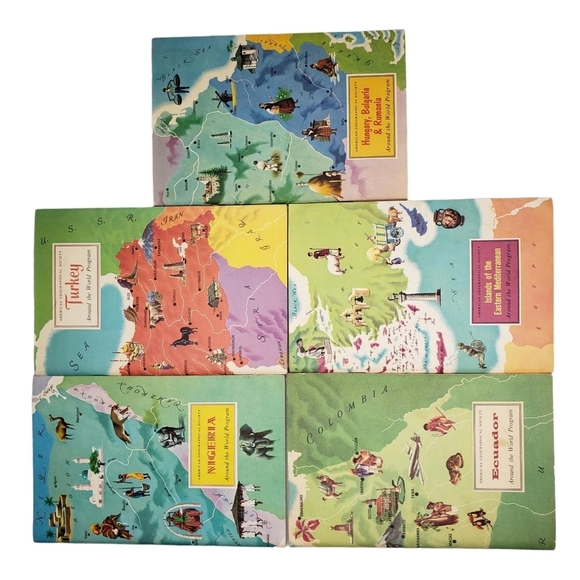 American Geographical Society Vintage Around the World Program Books Set of 5 - Picture 4 of 10